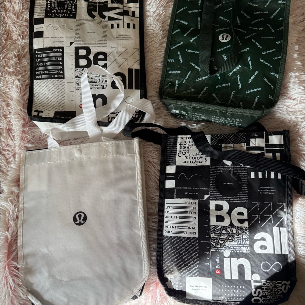 lululemon athletica Tote Bags - Black, White, Green